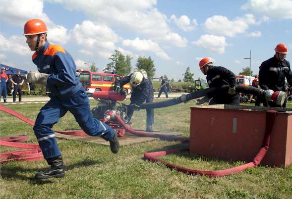 Jugendmannschaft von Bornim beim Wettkampf